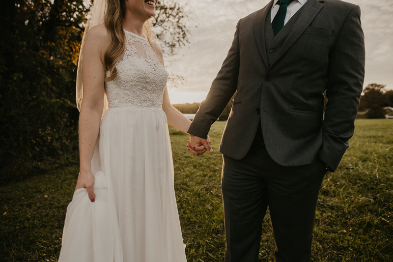 Stunning bride and groom wedding portraits at the Vineyards of Mary's Meadow in Darlington, Maryland by Britney Clause Photography