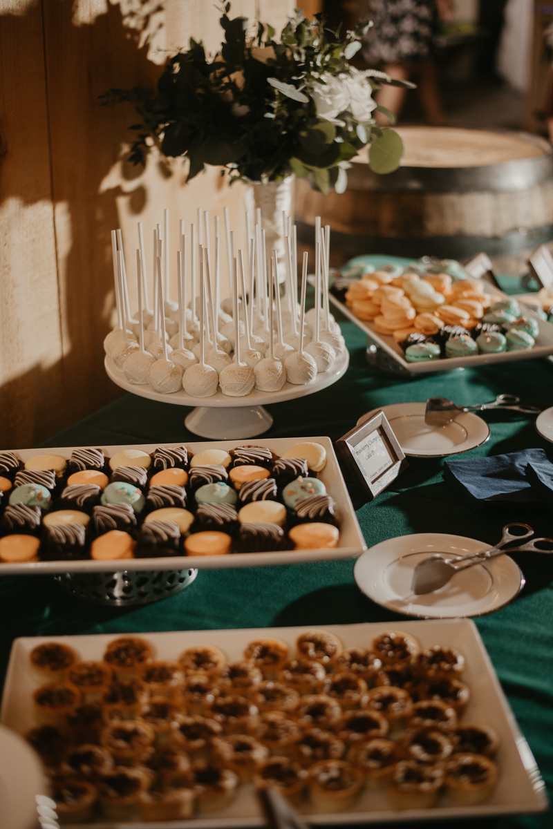 Magical wedding reception decor at the Vineyards of Mary's Meadow in Darlington, Maryland by Britney Clause Photography