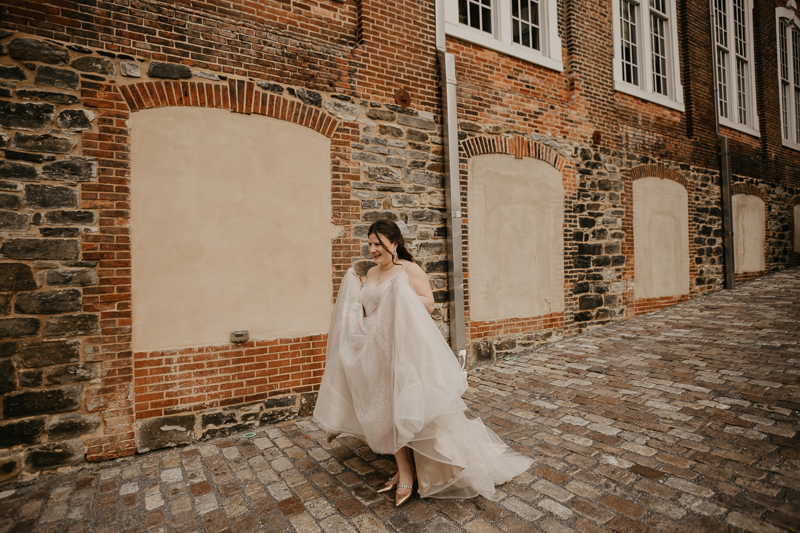 Stunning bride and groom wedding portraits at the Heron Room in Baltimore, Maryland by Britney Clause Photography