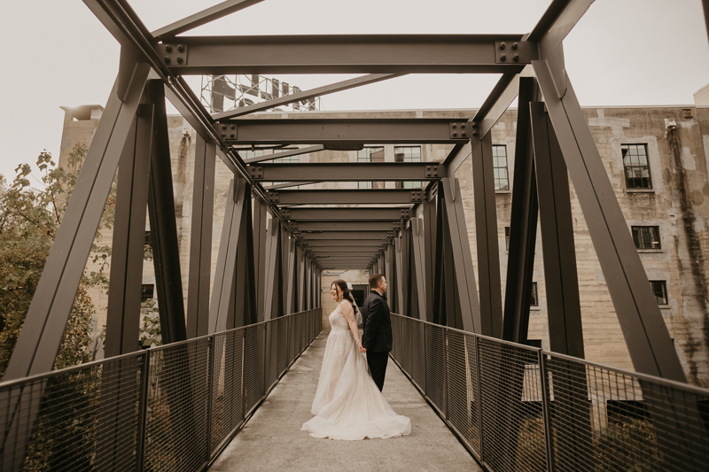 Stunning bride and groom wedding portraits at the Heron Room in Baltimore, Maryland by Britney Clause Photography