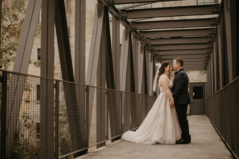 Stunning bride and groom wedding portraits at the Heron Room in Baltimore, Maryland by Britney Clause Photography