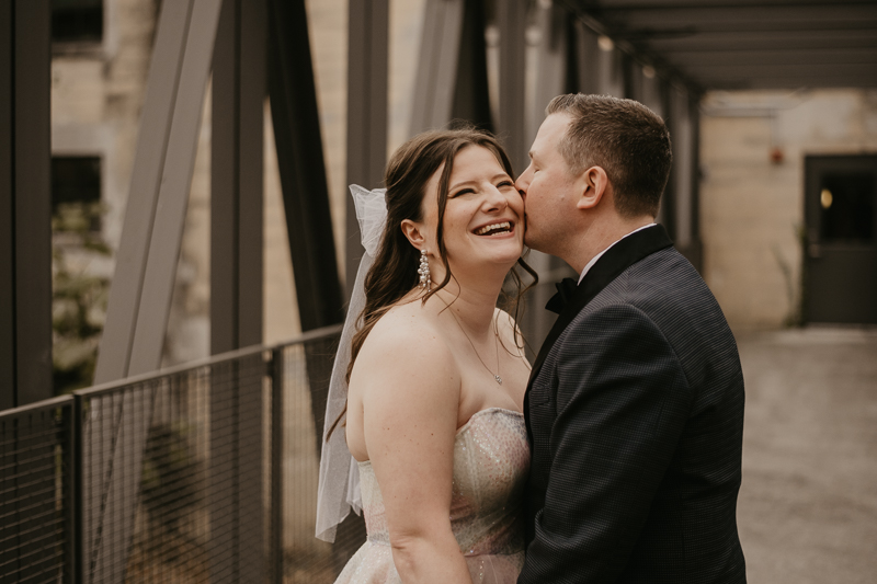 Stunning bride and groom wedding portraits at the Heron Room in Baltimore, Maryland by Britney Clause Photography