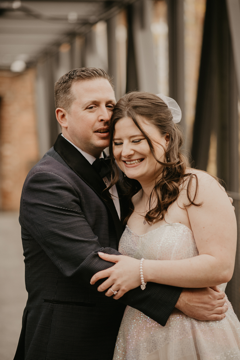 Stunning bride and groom wedding portraits at the Heron Room in Baltimore, Maryland by Britney Clause Photography