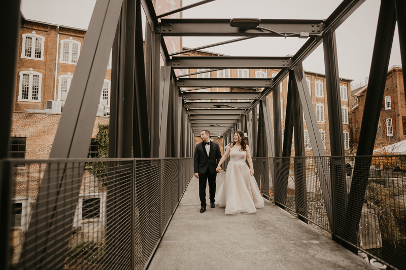 Stunning bride and groom wedding portraits at the Heron Room in Baltimore, Maryland by Britney Clause Photography