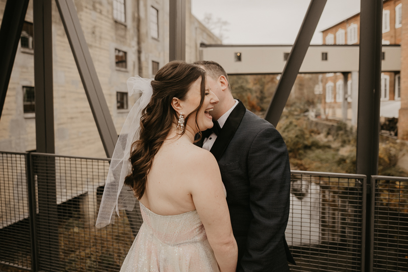 Stunning bride and groom wedding portraits at the Heron Room in Baltimore, Maryland by Britney Clause Photography