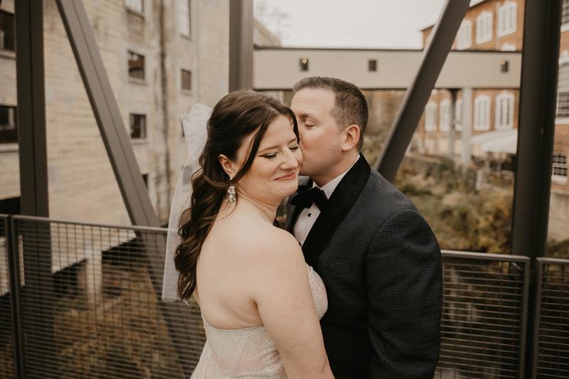 Stunning bride and groom wedding portraits at the Heron Room in Baltimore, Maryland by Britney Clause Photography