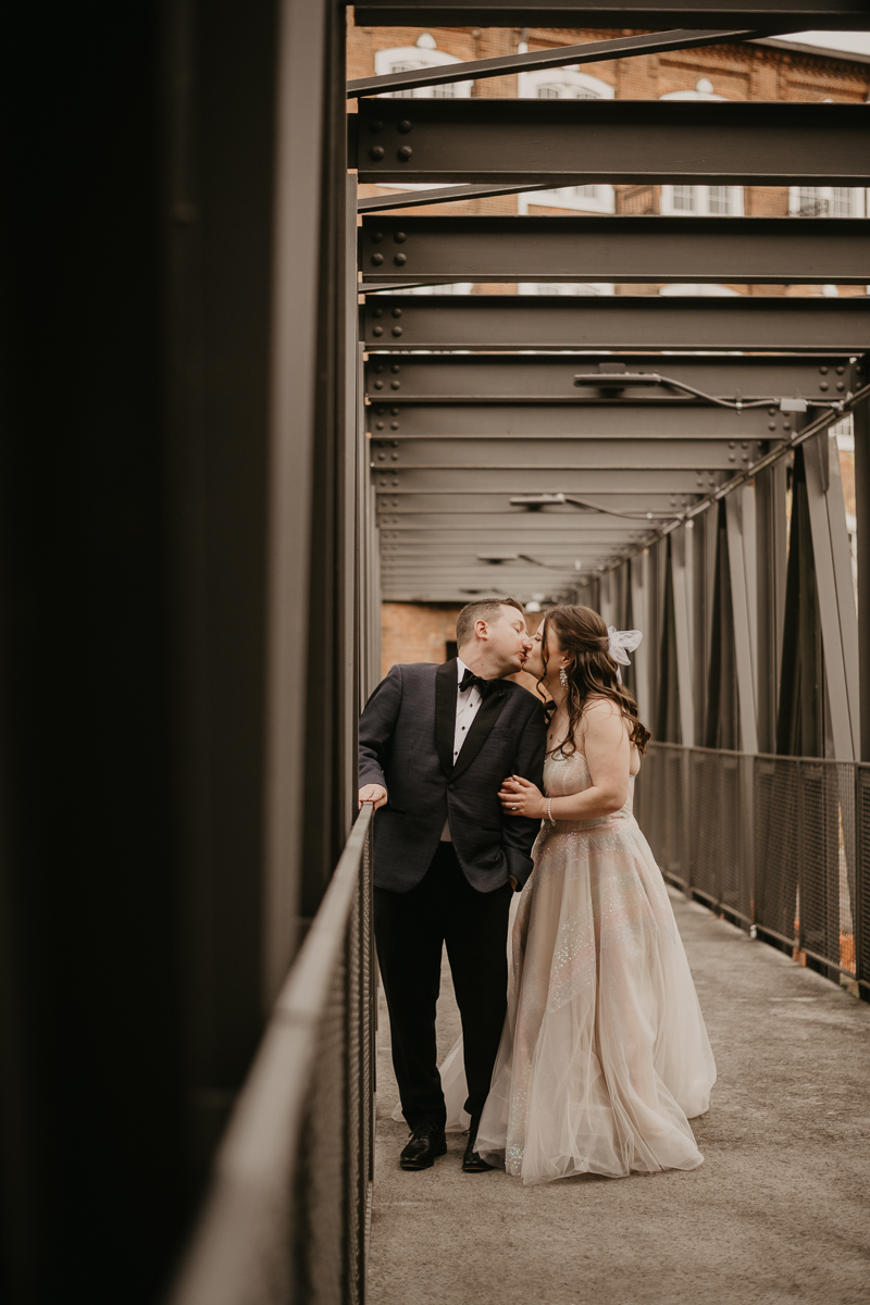 Stunning bride and groom wedding portraits at the Heron Room in Baltimore, Maryland by Britney Clause Photography