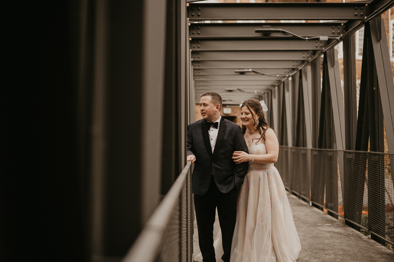 Stunning bride and groom wedding portraits at the Heron Room in Baltimore, Maryland by Britney Clause Photography