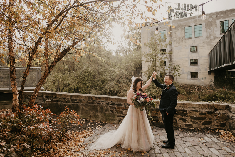 Stunning bride and groom wedding portraits at the Heron Room in Baltimore, Maryland by Britney Clause Photography