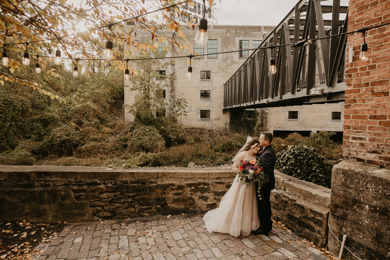 Stunning bride and groom wedding portraits at the Heron Room in Baltimore, Maryland by Britney Clause Photography