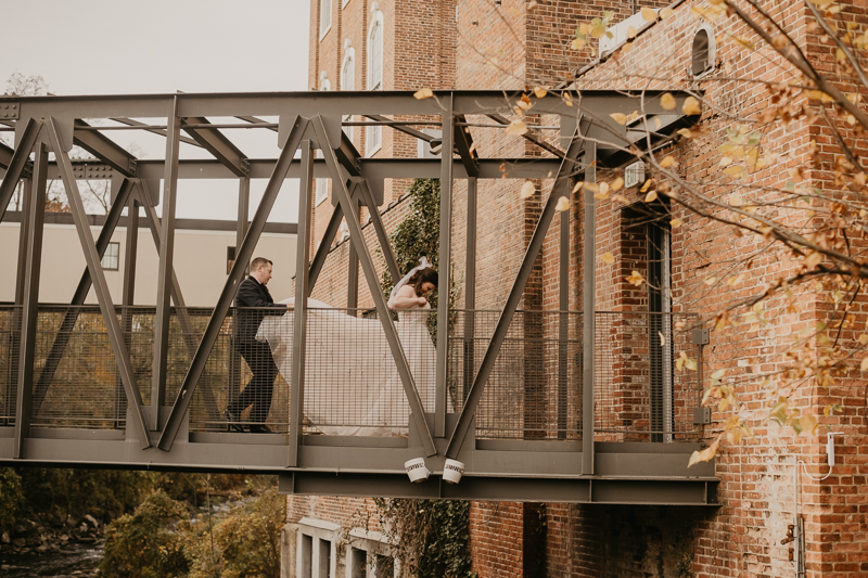 Stunning bride and groom wedding portraits at the Heron Room in Baltimore, Maryland by Britney Clause Photography