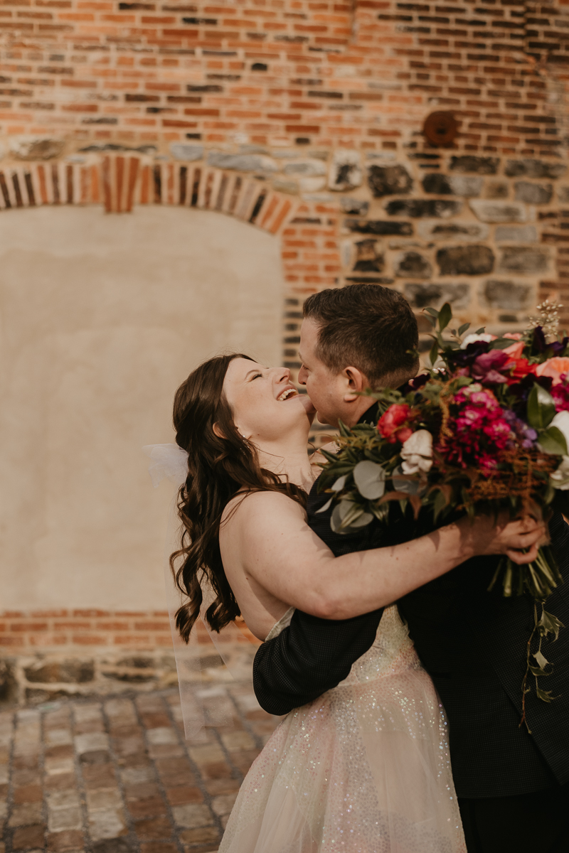 Stunning bride and groom wedding portraits at the Heron Room in Baltimore, Maryland by Britney Clause Photography