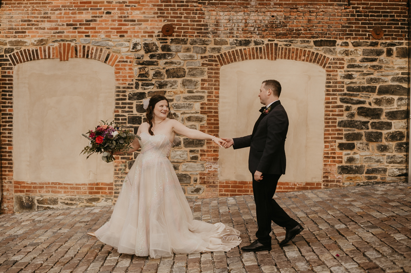 Stunning bride and groom wedding portraits at the Heron Room in Baltimore, Maryland by Britney Clause Photography