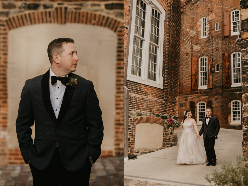 Stunning bride and groom wedding portraits at the Heron Room in Baltimore, Maryland by Britney Clause Photography