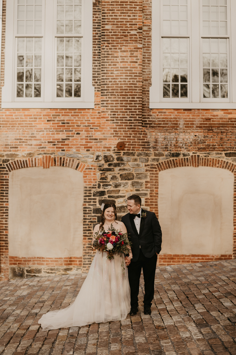 Stunning bride and groom wedding portraits at the Heron Room in Baltimore, Maryland by Britney Clause Photography