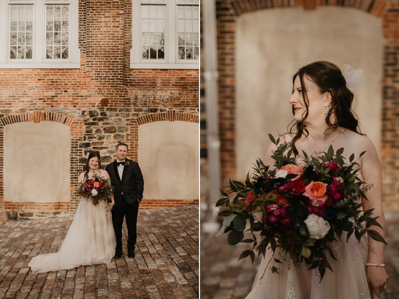 Stunning bride and groom wedding portraits at the Heron Room in Baltimore, Maryland by Britney Clause Photography