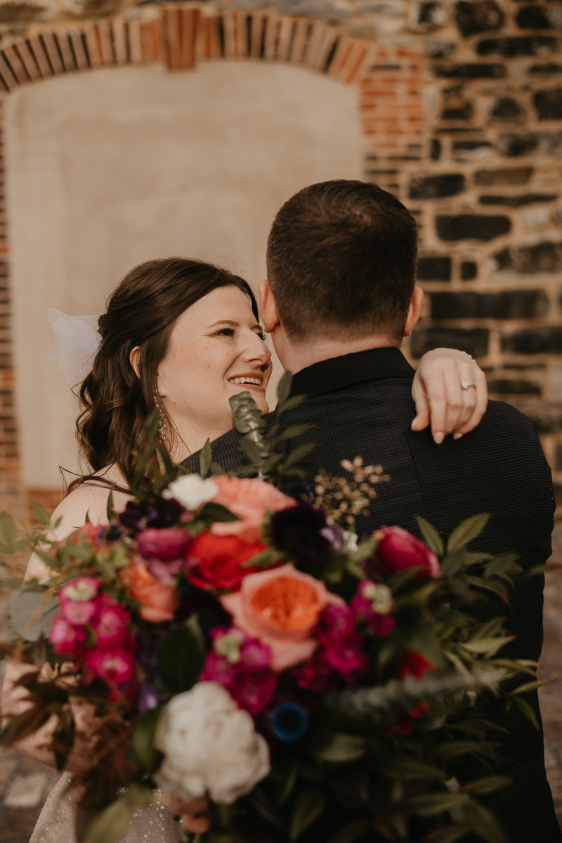 Stunning bride and groom wedding portraits at the Heron Room in Baltimore, Maryland by Britney Clause Photography