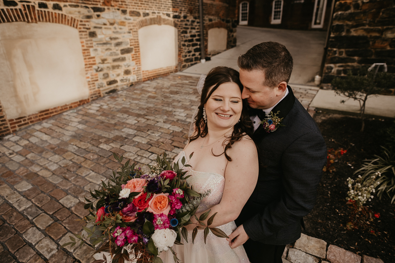 Stunning bride and groom wedding portraits at the Heron Room in Baltimore, Maryland by Britney Clause Photography