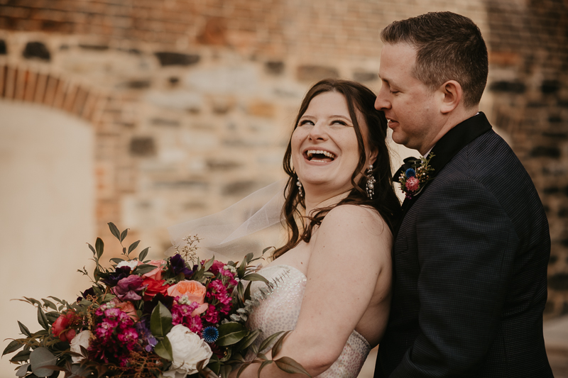 Stunning bride and groom wedding portraits at the Heron Room in Baltimore, Maryland by Britney Clause Photography