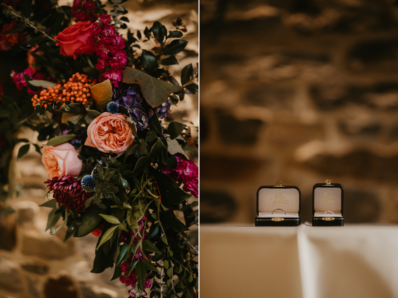 Amazing industrial wedding ceremony florals by Willow Oak Farm at the Heron Room in Baltimore, Maryland by Britney Clause Photography