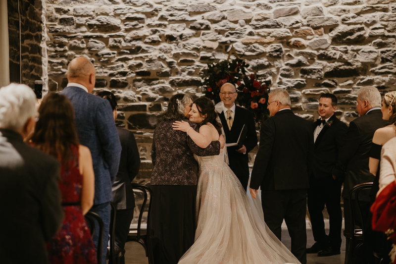 Amazing industrial wedding ceremony at the Heron Room in Baltimore, Maryland by Britney Clause Photography