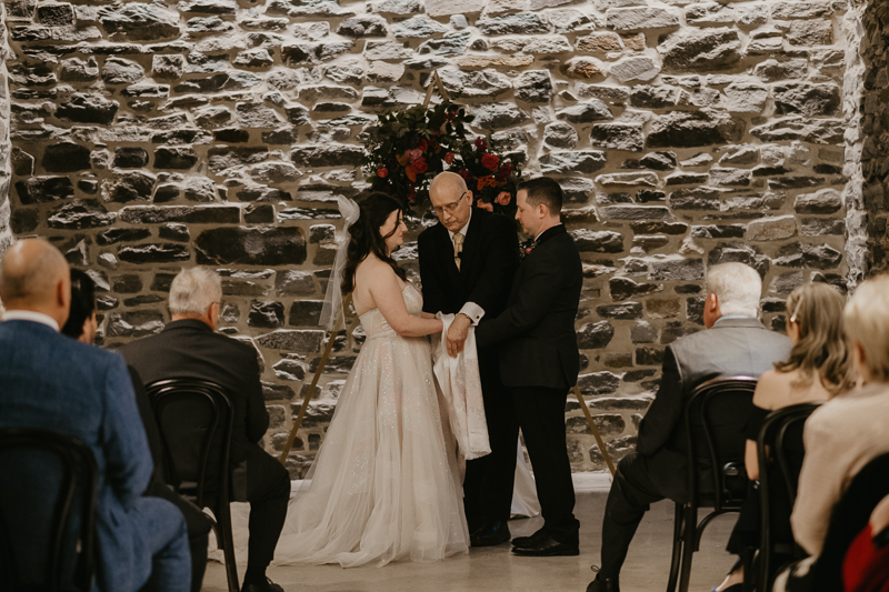 Amazing industrial wedding ceremony at the Heron Room in Baltimore, Maryland by Britney Clause Photography