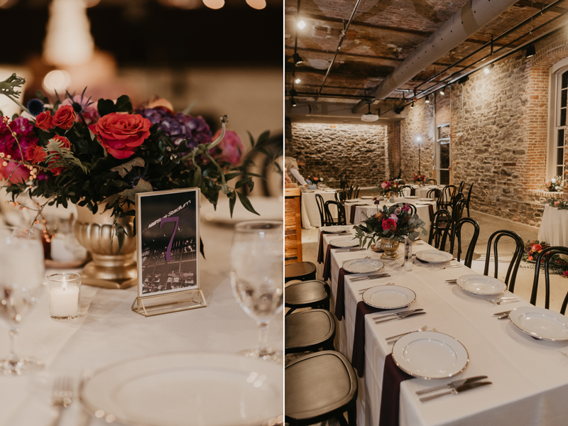 Magical wedding reception decor by Willow Oak Farm and Copper Kitchen at the Heron Room in Baltimore, Maryland by Britney Clause Photography