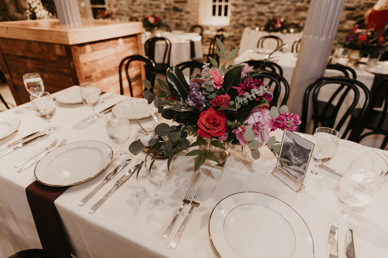 Magical wedding reception decor by Willow Oak Farm and Copper Kitchen at the Heron Room in Baltimore, Maryland by Britney Clause Photography