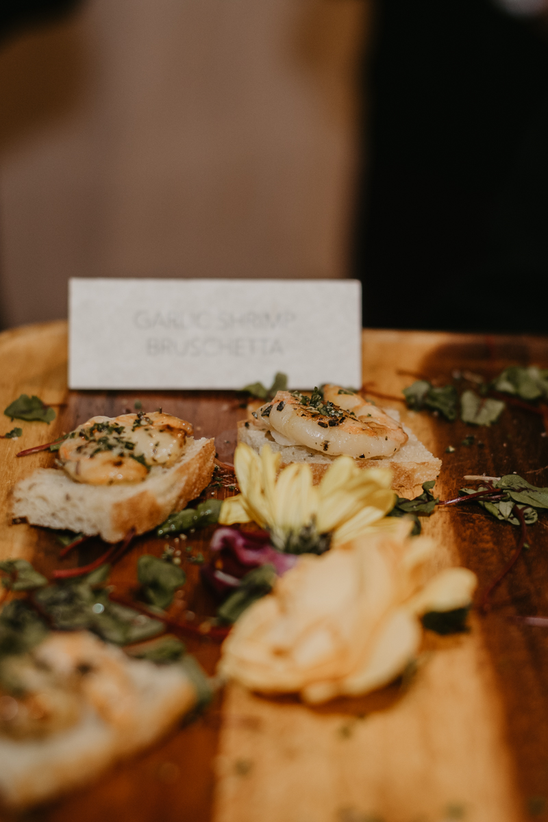 Tasty wedding food by Copper Kitchen at the Heron Room in Baltimore, Maryland by Britney Clause Photography