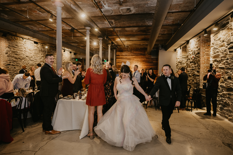 A fun evening wedding reception at the Heron Room in Baltimore, Maryland by Britney Clause Photography