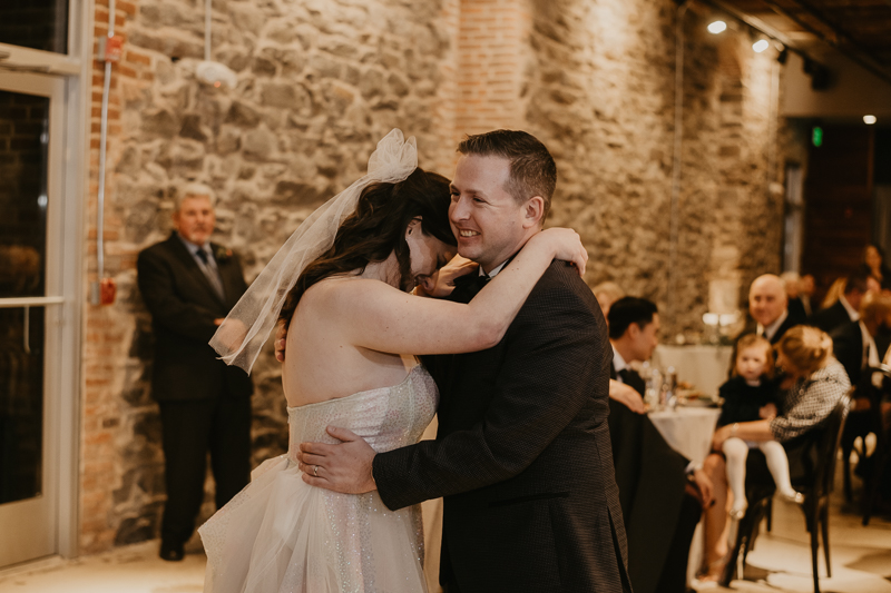 A fun evening wedding reception at the Heron Room in Baltimore, Maryland by Britney Clause Photography