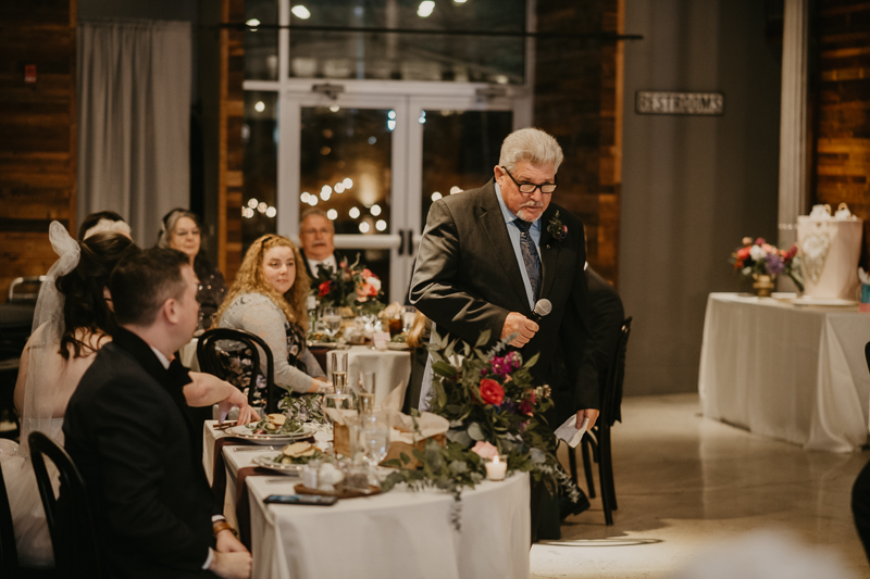 A fun evening wedding reception at the Heron Room in Baltimore, Maryland by Britney Clause Photography