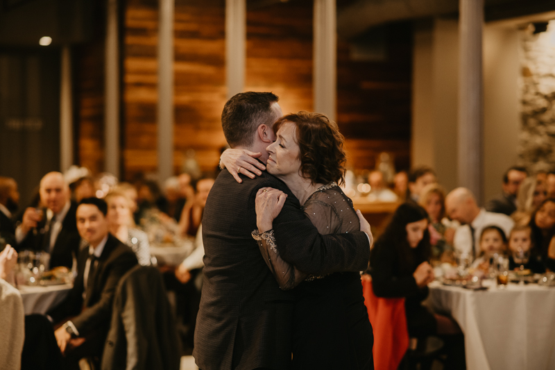 A fun evening wedding reception at the Heron Room in Baltimore, Maryland by Britney Clause Photography