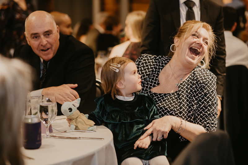 A fun evening wedding reception at the Heron Room in Baltimore, Maryland by Britney Clause Photography