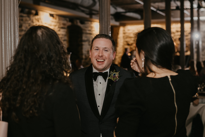 A fun evening wedding reception at the Heron Room in Baltimore, Maryland by Britney Clause Photography