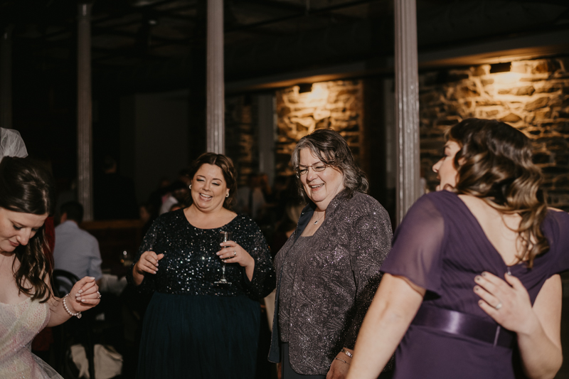 A fun evening wedding reception at the Heron Room in Baltimore, Maryland by Britney Clause Photography