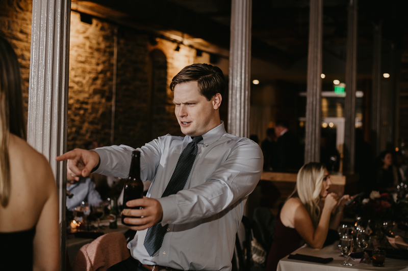 A fun evening wedding reception at the Heron Room in Baltimore, Maryland by Britney Clause Photography