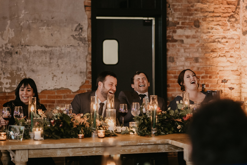 Magical wedding reception at the Mt. Washington Mill Dye House in Baltimore, Maryland by Britney Clause Photography