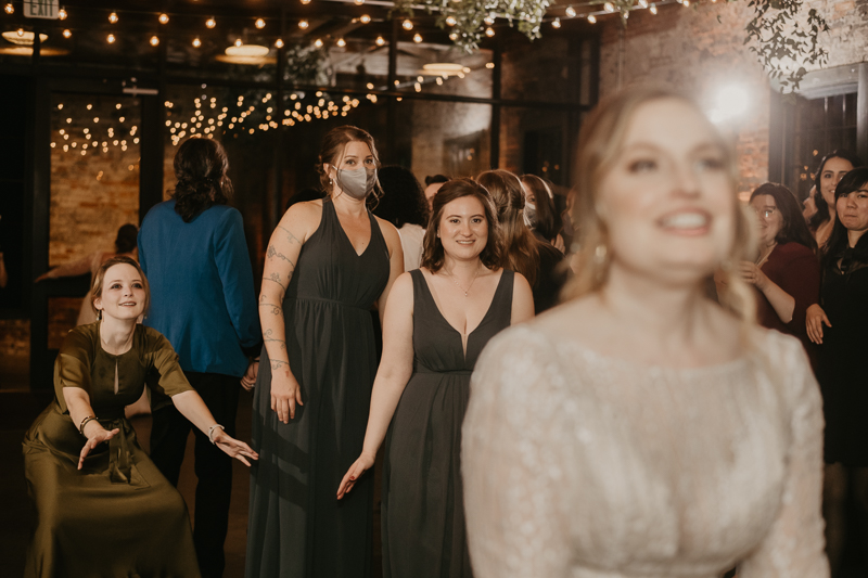 Magical wedding reception at the Mt. Washington Mill Dye House in Baltimore, Maryland by Britney Clause Photography