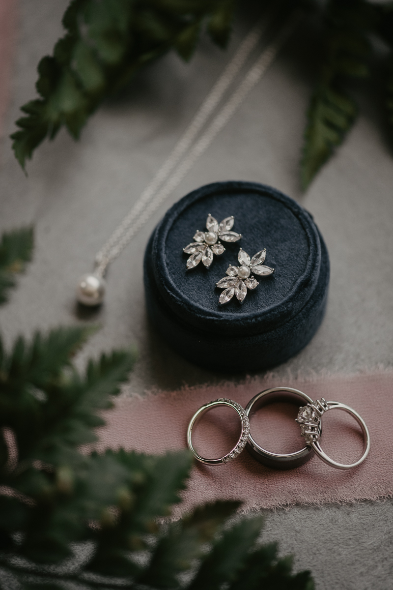 Gorgeous sparkly wedding details at the Sheraton Baltimore North Hotel for a Mt. Washington Mill Dye House in Baltimore, Maryland by Britney Clause Photography