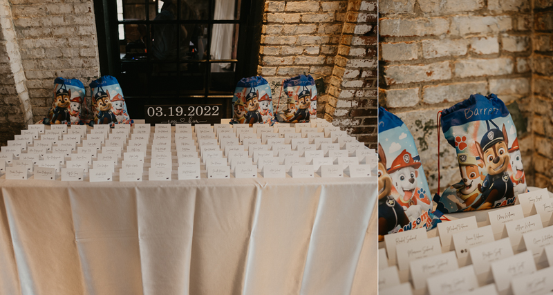 Magical wedding reception decor by Scentsational Florals, Linwoods Catering, and 1423 Events at the Mt. Washington Mill Dye House in Baltimore, Maryland by Britney Clause Photography