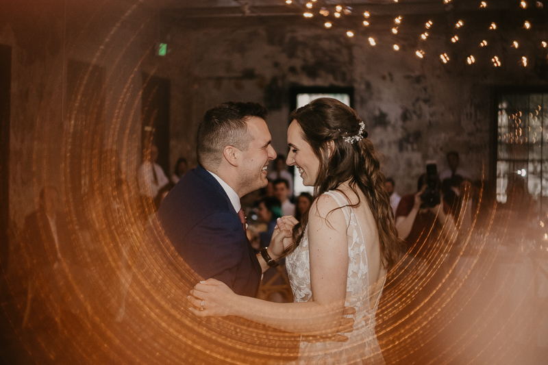 Magical wedding reception at the Mt. Washington Mill Dye House in Baltimore, Maryland by Britney Clause Photography