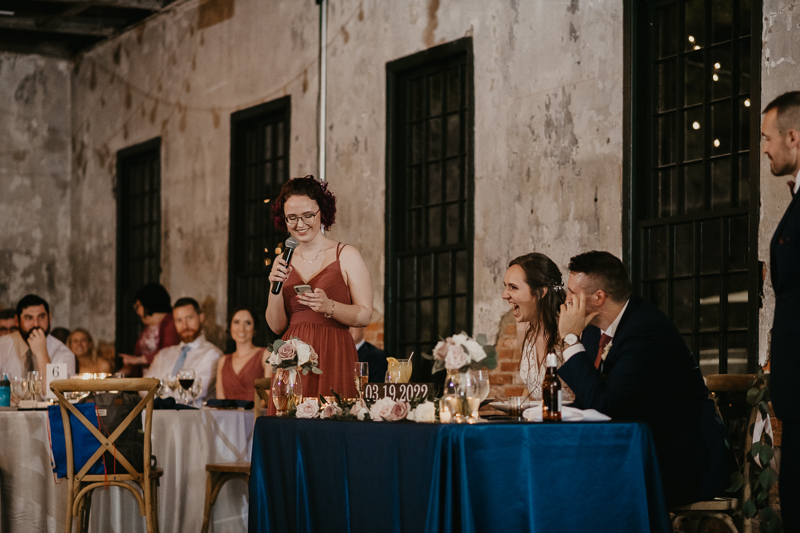 Magical wedding reception at the Mt. Washington Mill Dye House in Baltimore, Maryland by Britney Clause Photography