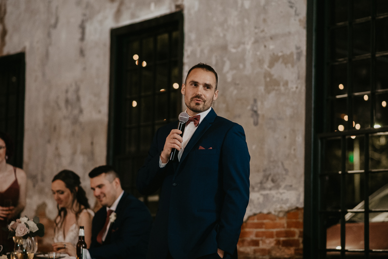 Magical wedding reception at the Mt. Washington Mill Dye House in Baltimore, Maryland by Britney Clause Photography