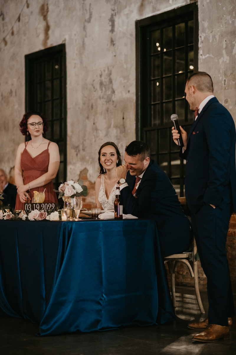 Magical wedding reception at the Mt. Washington Mill Dye House in Baltimore, Maryland by Britney Clause Photography