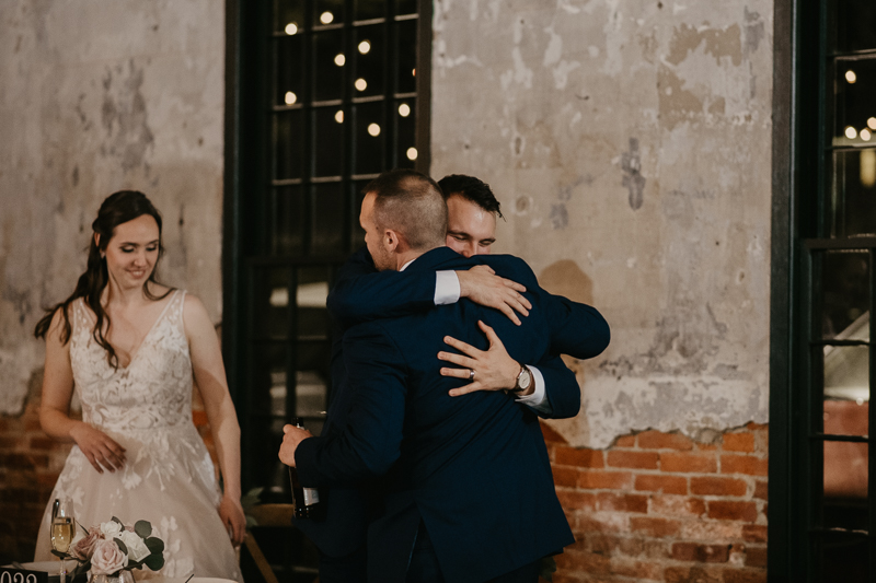 Magical wedding reception at the Mt. Washington Mill Dye House in Baltimore, Maryland by Britney Clause Photography