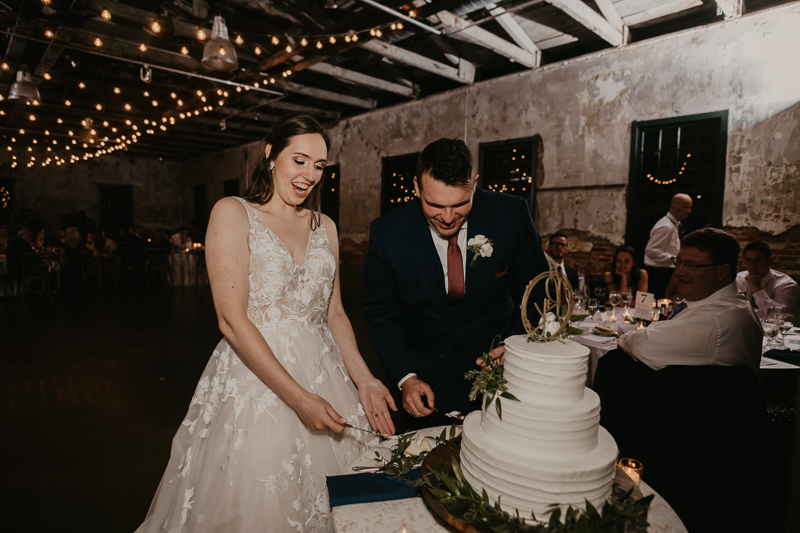 Magical wedding reception at the Mt. Washington Mill Dye House in Baltimore, Maryland by Britney Clause Photography