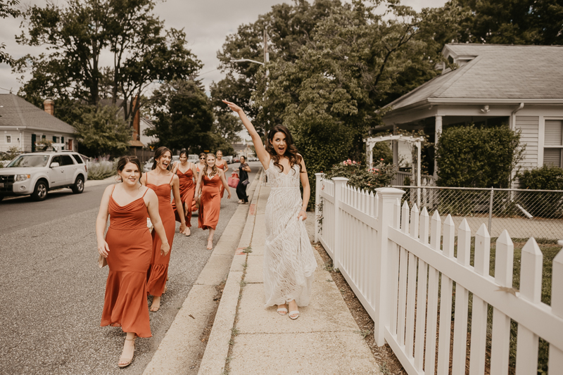 A bride getting ready at a private residence for an Annapolis Waterfront Hotel Wedding in Annapolis, Maryland by Britney Clause Photography