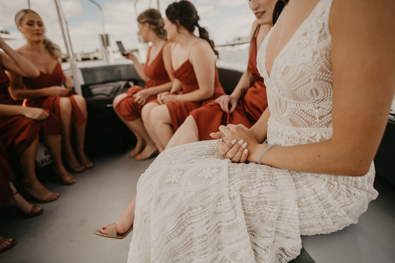 A bride getting ready at a private residence for an Annapolis Waterfront Hotel Wedding in Annapolis, Maryland by Britney Clause Photography