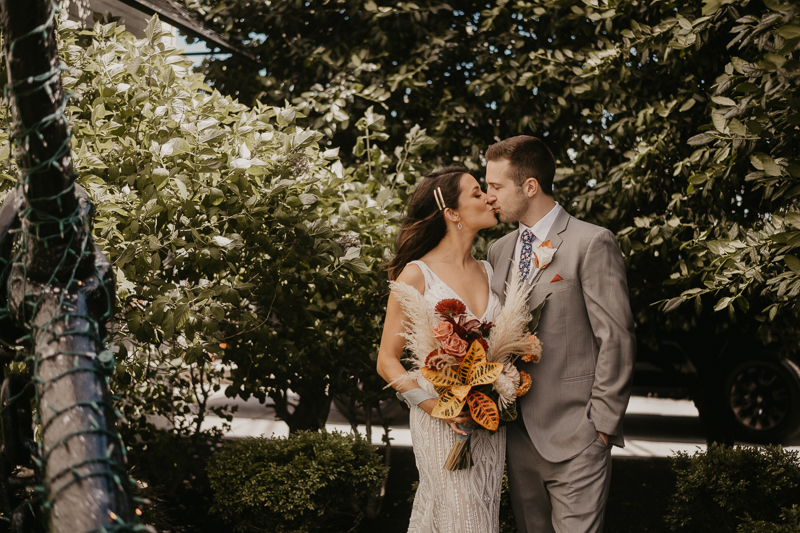 Stunning bride and groom wedding portraits at the Annapolis Waterfront Hotel in Annapolis, Maryland by Britney Clause Photography